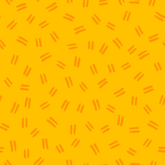 Yellow seamless pattern with orange tiny couple lines