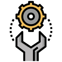 wrench line icon,linear,outline,graphic,illustration