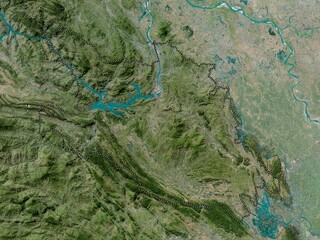 Hoa Binh, Vietnam. High-res satellite. No legend