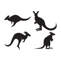 Kangaroo icon,logo illustration design template.
