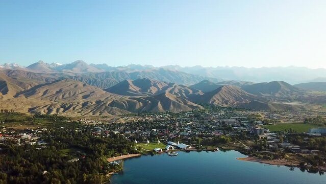 Aerial view of Ruh Ordo Cultural Center in Cholpon-Ata