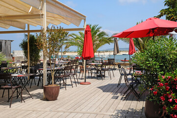 France, a traditional oyster restaurant in Cap Ferret