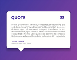 3D bubble testimonial banner, quote, infographic. Social media post template designs for quotes. Empty speech bubbles, quote bubbles and text box. Vector Illustration EPS10. - obrazy, fototapety, plakaty