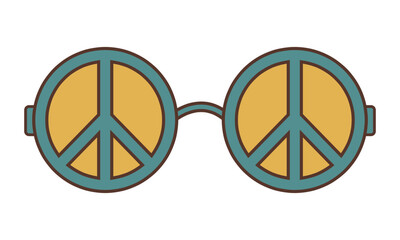 peace glasses vector illustration