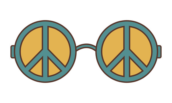 peace glasses vector illustration