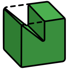 3d model outline color icon