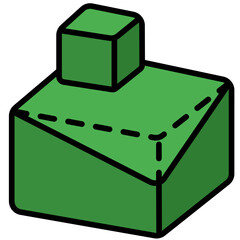 3d model outline color icon