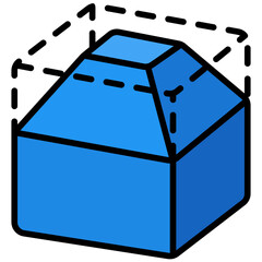 3d model outline color icon