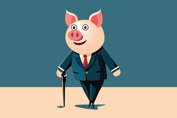 Piggy in Business Suit.