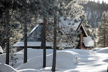 Hütte in Lappland