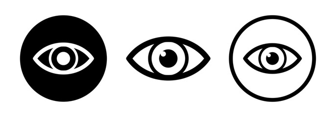 Eye vector icon set. Modern design symbol of eyes. Eyesight symbol.