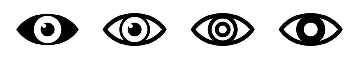 Eye vector icon set. Modern design symbol of eyes. Eyesight symbol.