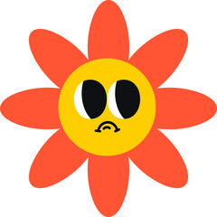 Groovy Chamomile Sad Face