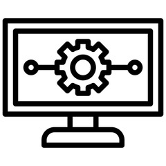 gear line icon,linear,outline,graphic,illustration