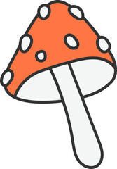 Groovy Mushroom Cartoon