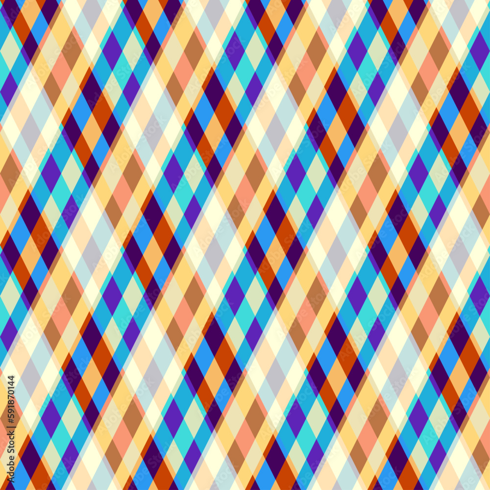 Poster Argyle seamless vector pattern background. Pattern of a rhombuses.