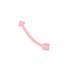 Red Up Left Neon Arrow Cute Hand Drawn