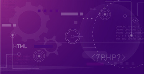 technology background with code