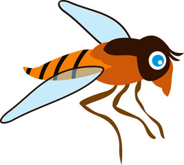 illustration of a flying bee