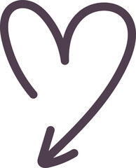 Heart Arrow Line