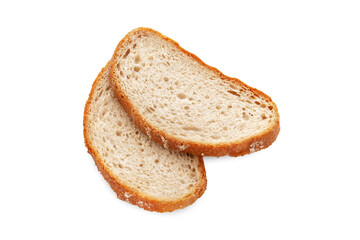 Sliced bread. Slices of bread isolated on white background. Healthy food concept