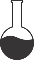 hand drawn illustration of a flask