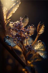 Grifola mushroom close up. Generative AI