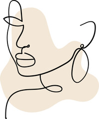 Woman Abstract Shape Vector Illustration
