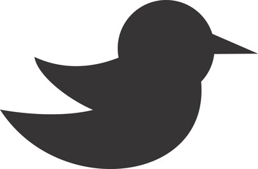 silhouette of a duck