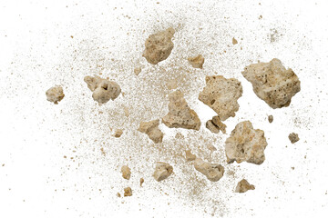 Abstract rock explosion texture with particle