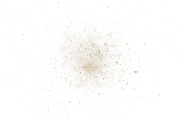 Explosion small dust particle isolated
