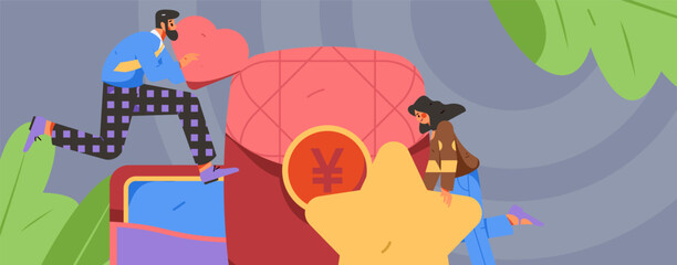 Festive Shopping E-Commerce Online Shopping People Flat Vector Concept Operation Hand Drawn Illustration
