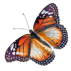 Viceroy buterfly. Watercolor with transparent background. Generative AI