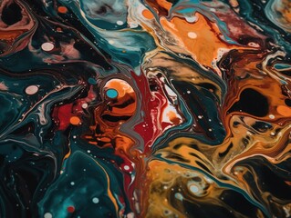 Farbenfrohes Acryluniversum: Bunte Acrylfarben Struktur, lebendige Farbexplosion, künstlerische Komposition, ausdrucksstarke Textur, kreatives Chaos - ideal für Hintergründe, Malerei, Generative AI 1