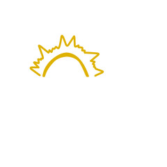 hand drawn sun doodle 