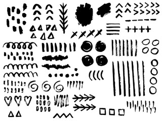 Sketch draw line brush elements vector note book diary notions  