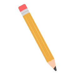 Yellow pencil ana white background