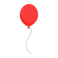Red balloon, vector illustration