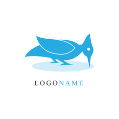 Blue bird logo design Free Vector