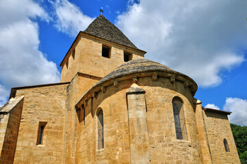 Fototapeta na wymiar France, church of Carsac Aillac in Dordogne