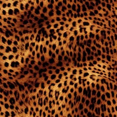Tuinposter Realistic seamless leopard skin pattern, animal fur texture, perfect for fabric and decoration © Julia