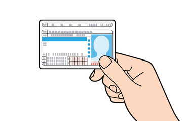 運転免許証のイラスト