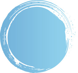 青の丸い筆のあしらい