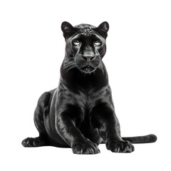black panther isolated on white