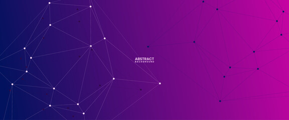 Fototapeta premium abstract colorful geometric background with triangle shape pattern and molecular