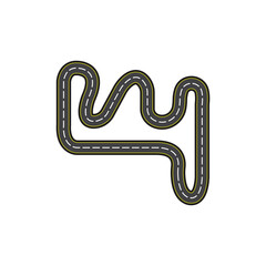 Free vector video game racing track road map