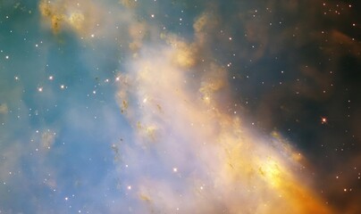 Space and glowing nebula background.  Elements of this image furnished by NASA.