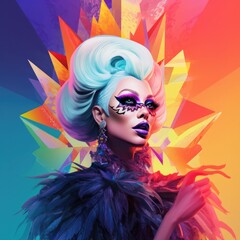 Obraz premium drag queen, woman