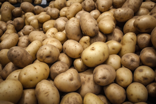 Potato, a lot of potatoes, cooking ingredients, generative ai, Fresh tasty vegetables, Fresh ingredients