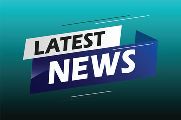 Latest news word concept vector illustration with blue lines modern futuristic 3d style for landing page template ui web mobile app poster banner flyer background gift card coupon label wallpaper